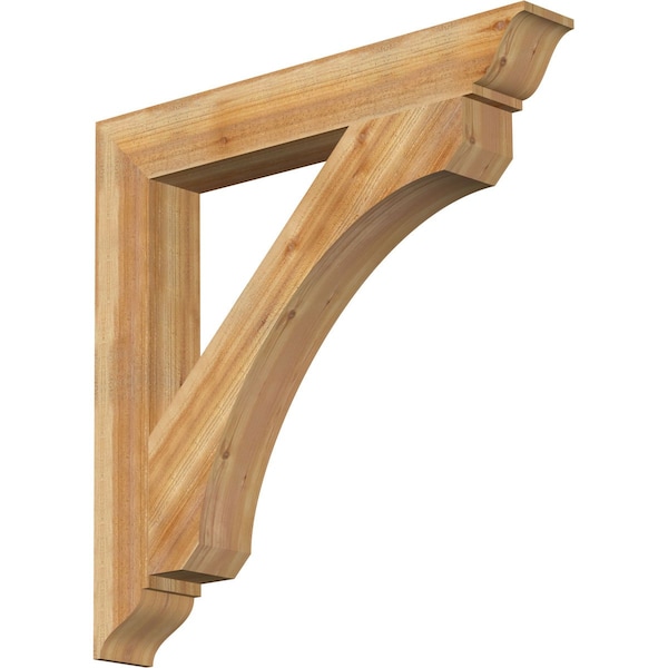 Ekena Millwork Legacy Traditional Rough Sawn Bracket, Western Red Cedar, 6"W x 44"D x 44"H BKT06X44X44LEC01RWR - main